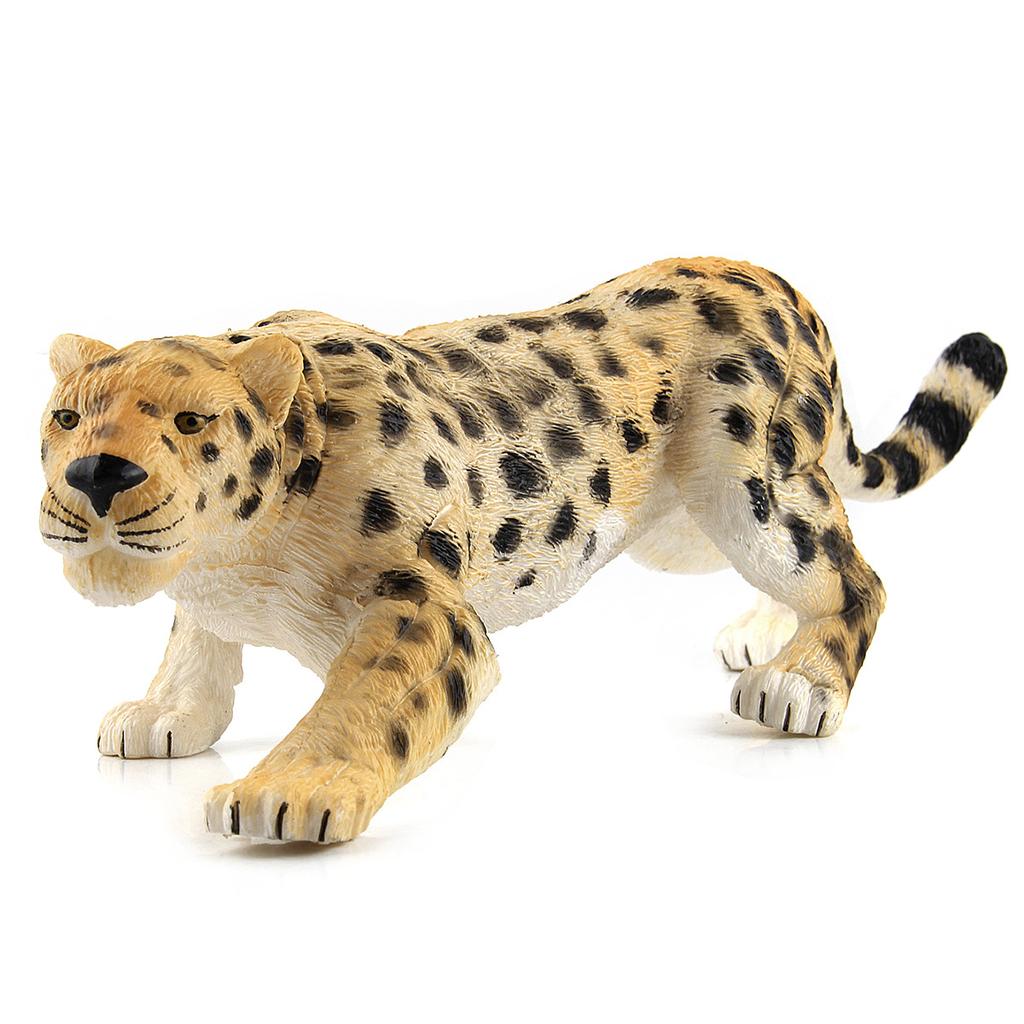 English Animal World Wild Mammal Cognition Plastic Hollow Leopard Figure Model Toy Ornament