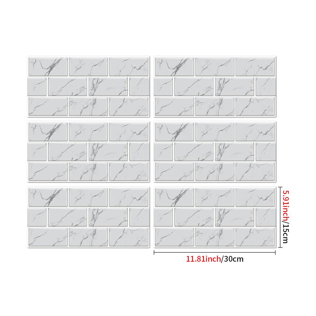 25Stlye Marble Simulated Brick Pattern Wall Sticker Self-adhesive Waterproof Room Decoration Sticker Wall Decoration