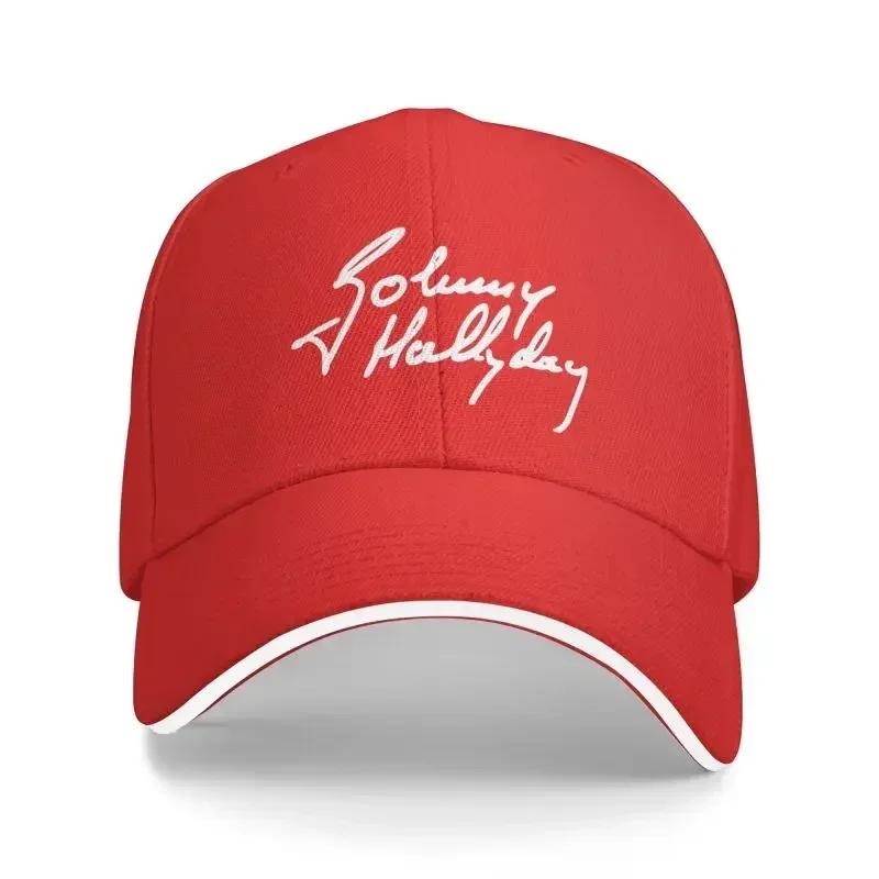 Custom French Rock Legend  Hallyday Baseball Cap for Men Women Breathable Dad Hat Streetwear