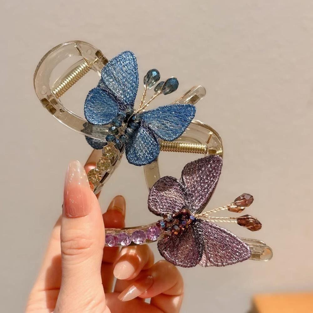 Exquisite Chinese Style Hair Clip Embroidered Headwear Graceful Retro Headdress  Daily Wear