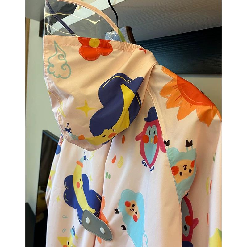 New 2026 Japanese-Style Lightweight Quick-Dry Breathable Children's Raincoat for Boys and Girls, Waterproof Rain Poncho for Kindergarten and
