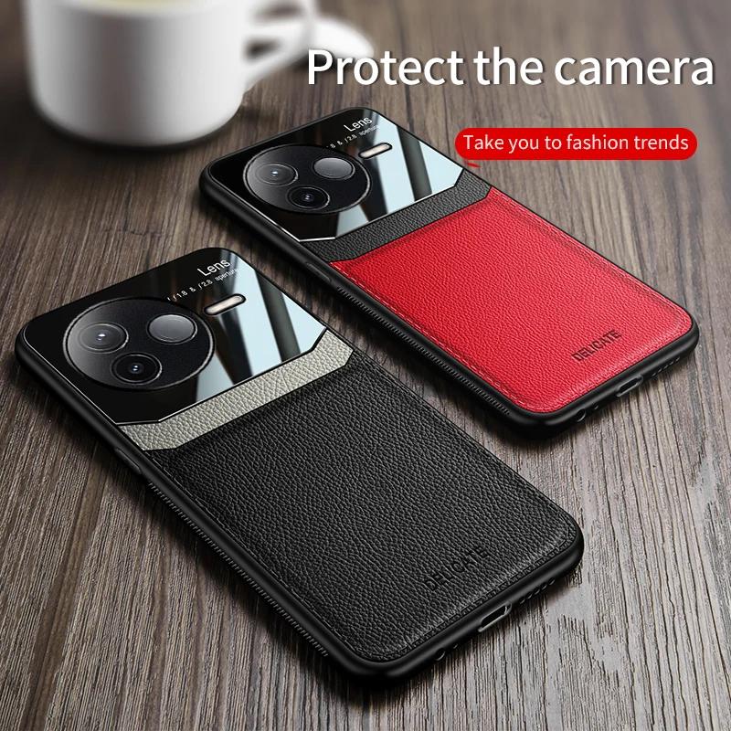 EUCAGR Acrylic PU Leather Case For Xiaomi Redmi K80 K70 K60 K50 K40 Pro K70Ultra Camera Protect Phone Back Cover Frame Coque