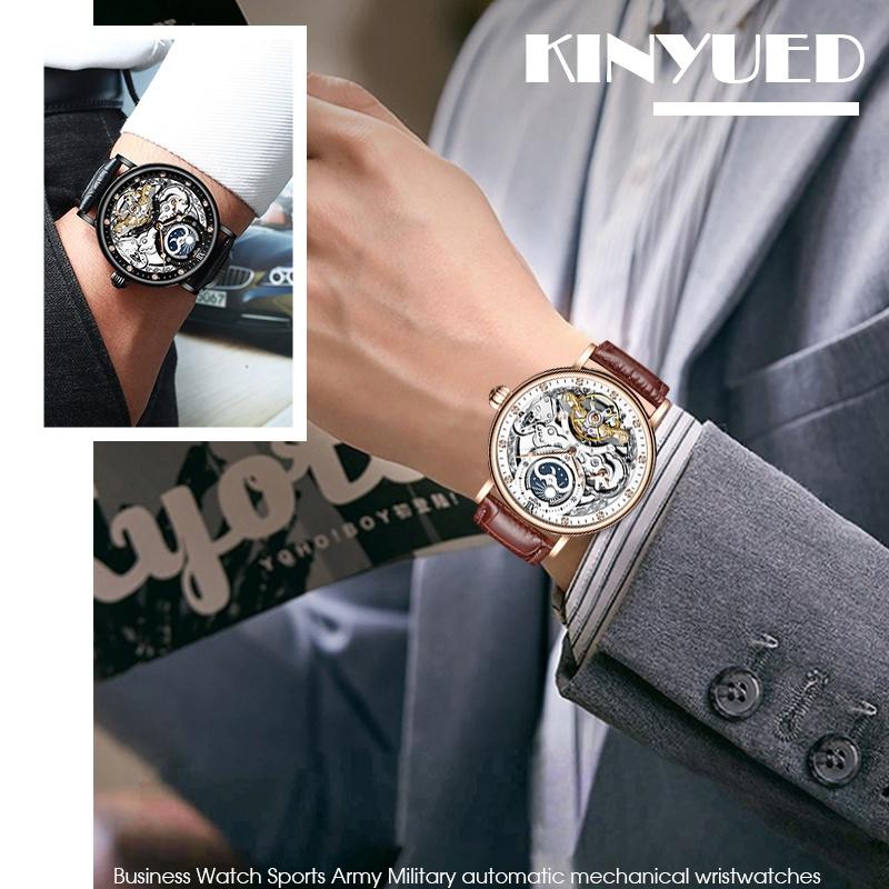 Men Skeleton Watches Mechanical Automatic Watch Men Tourbillon Sport Clock Casual Business Moon Watch