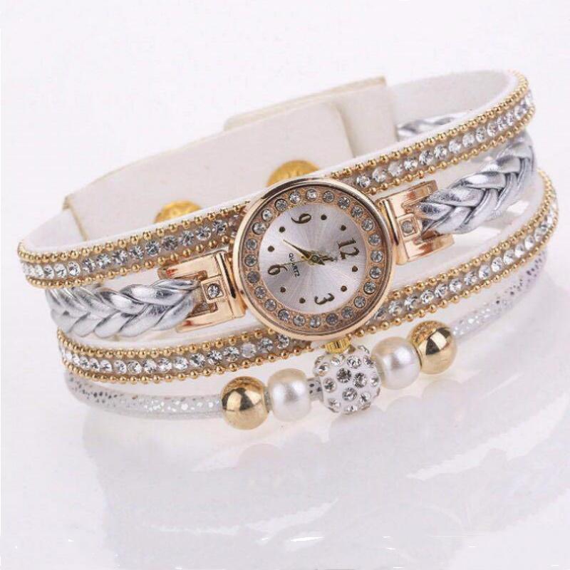 Armband Klockor Dam Wrap Dress Armbandsur för Dam Watch