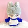 Kpopdoll Two-Tone Hoodie 10cm Plush Outfit Blue Costume Accessory for Dolls