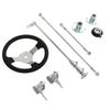 300mm Go Karts Steering Wheel Kit Tie Rod Ball Joint Gear Rack Shaft Kit for 100cc 125cc 140cc 150cc Go Kart Quad
