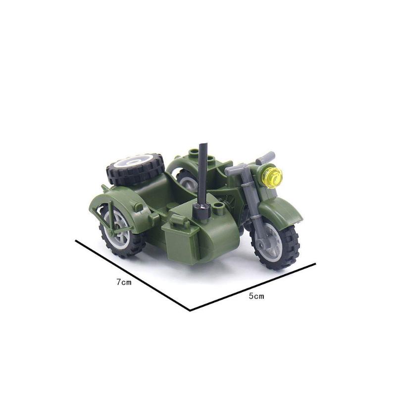 Military Soldier Building Block Figure British US Snow Camouflage Troop MP40 M1A1 Motorcycle Accessories Toys Gift Brick Z02