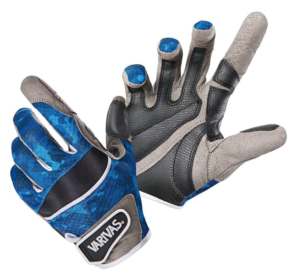 VARIVAS Fighting Gloves Max Blue Camo, Size Small, VAG-27