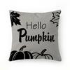 Herfst Grijze Pompoen Thema Kussensloop Bedrukt Polyester 45X45Cm Sierkussenhoes Decoratief Bankkussen Kussensloop Huisdecoratie