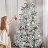 10/60PCS White Artificial Pine Needles DIY Wreath Christmas Tree Fake Plants Ornaments Home Garden New Year Party Decor Supply