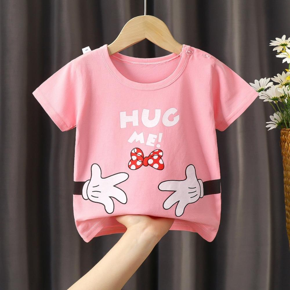 Summer boys and girls short sleeved cute printed loose T-shirt