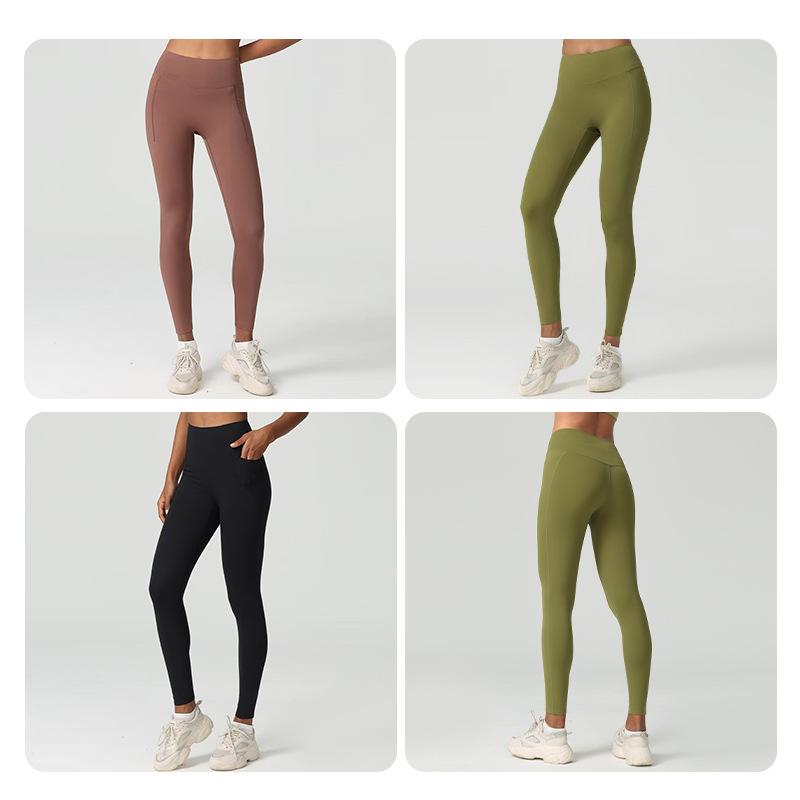 Lycra yoga pants women's trousers high waist peach hip lift sports fitness pants no embarrassment line quick-drying leggings