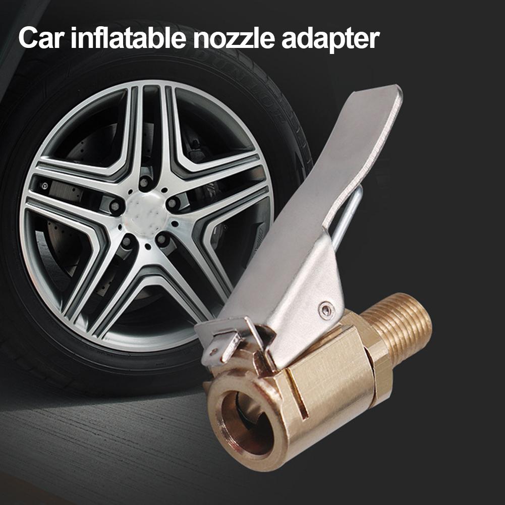 Car Truck Brass Air Pump Valve Chuck Tyre Valve 8mm Pump Motor Bicycle Vehicle Wheel Clip Clamp Connector Auto Adapter