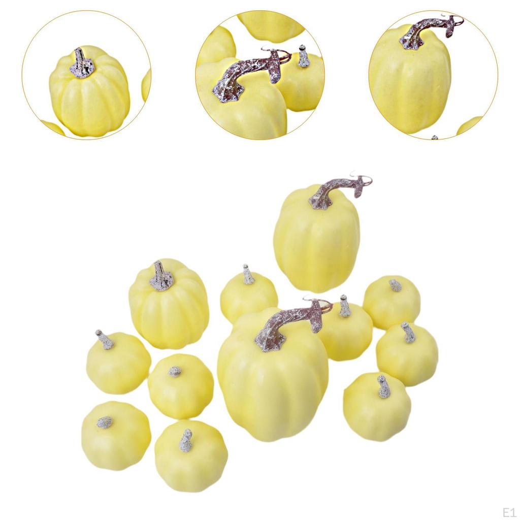 12 sztuk piankowych dyń, sztuczna dekoracja na Halloween, zbiory dekoracyjne