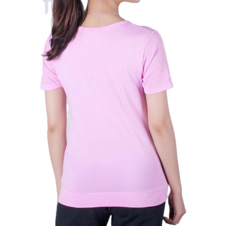 Nike Solid Color Round Neck Short Sleeve T-Shirt Women tops Cherry-Blossom-Pink BQ9552-629