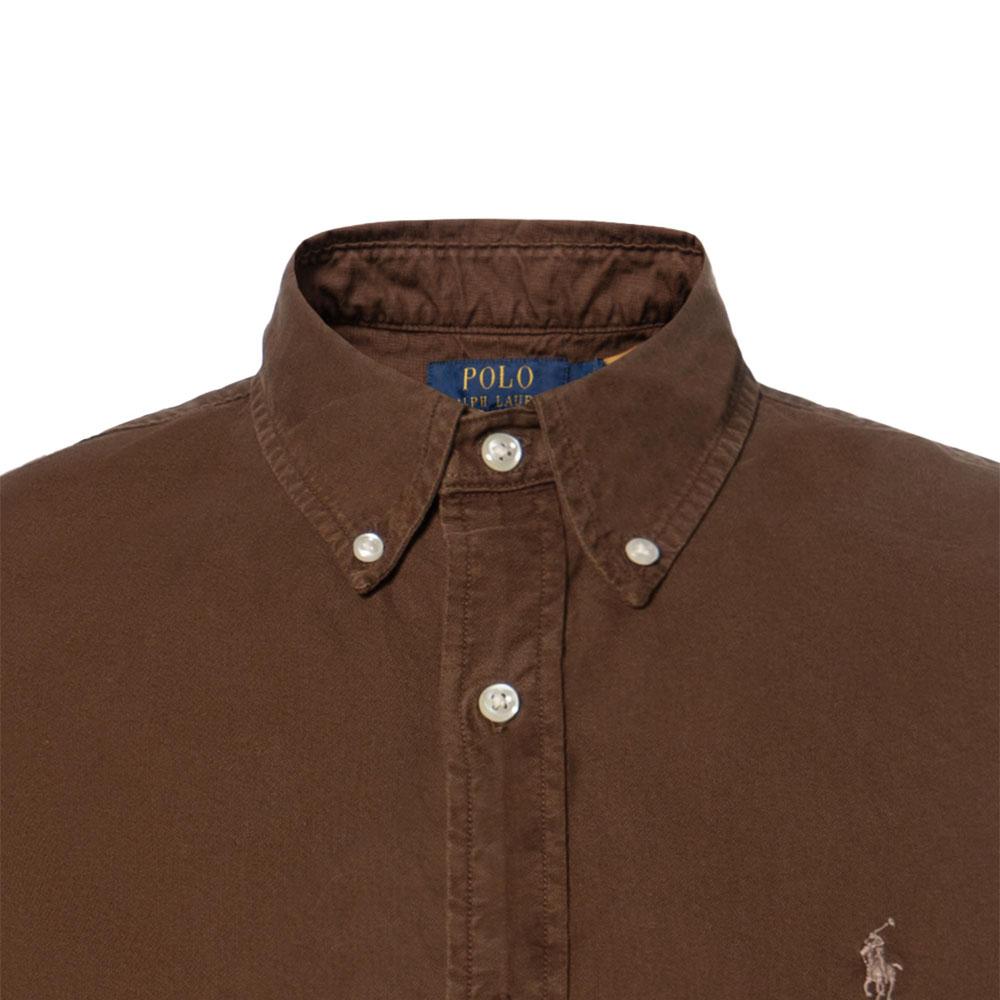 Polo Ralph Lauren Logo Embroidered Polo Shirt Men Shirts Brown MNPOWOV16823991200