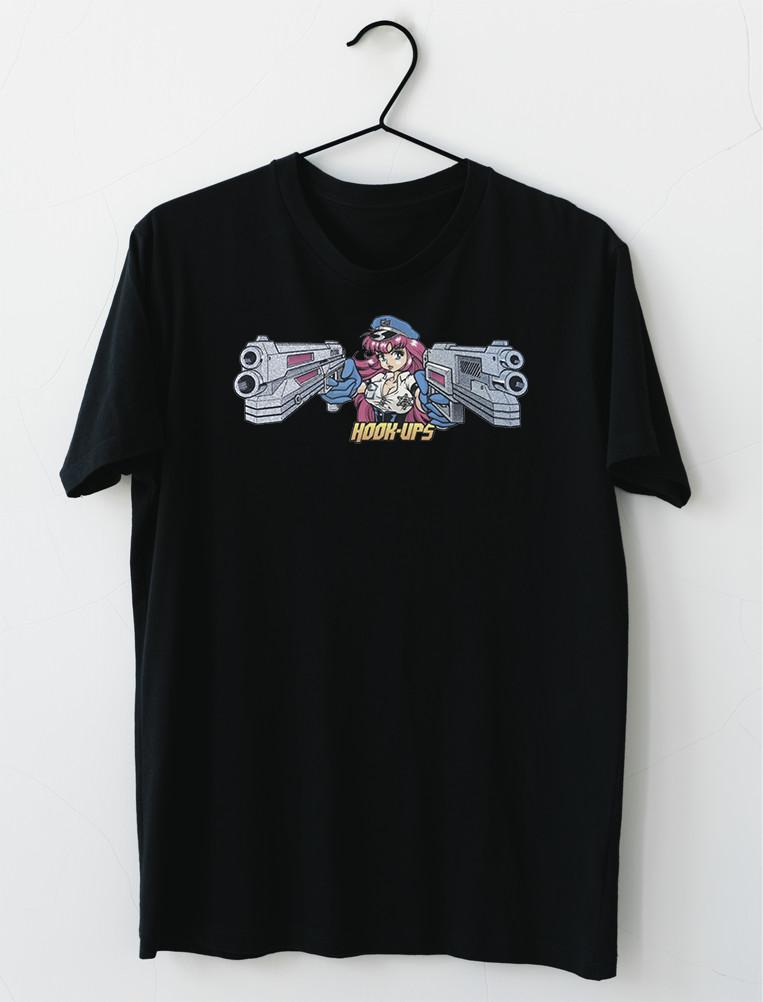 Hookups Sakteboard Cop Girl With Guns T-shirt S4XL S