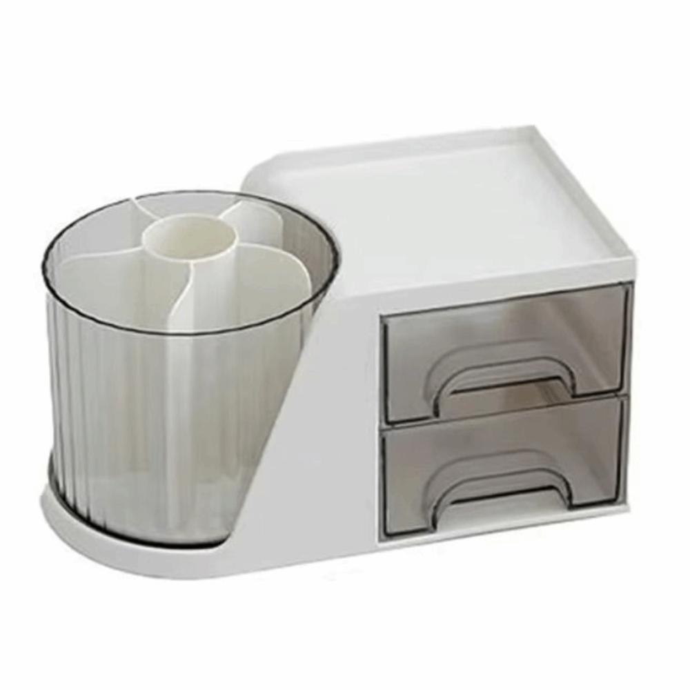 

Вращающийся на 360 градусов настольный органайзер, многофункциональный настольный ящик для хранения, органайзер для макияжа, для дома