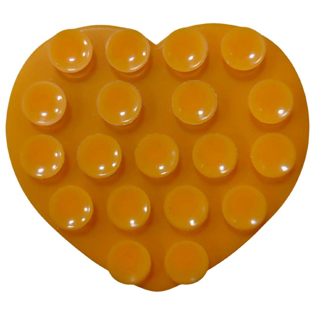 Heart-Shaped Silicone Suction Cup Stand Double-Sided Suction Cup Hands-Free Strong Grip Holder