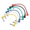 6Pcs Guitar Effect Cable Right Angle Universal Instrument Patch Cables for Pedals 6.35mm
