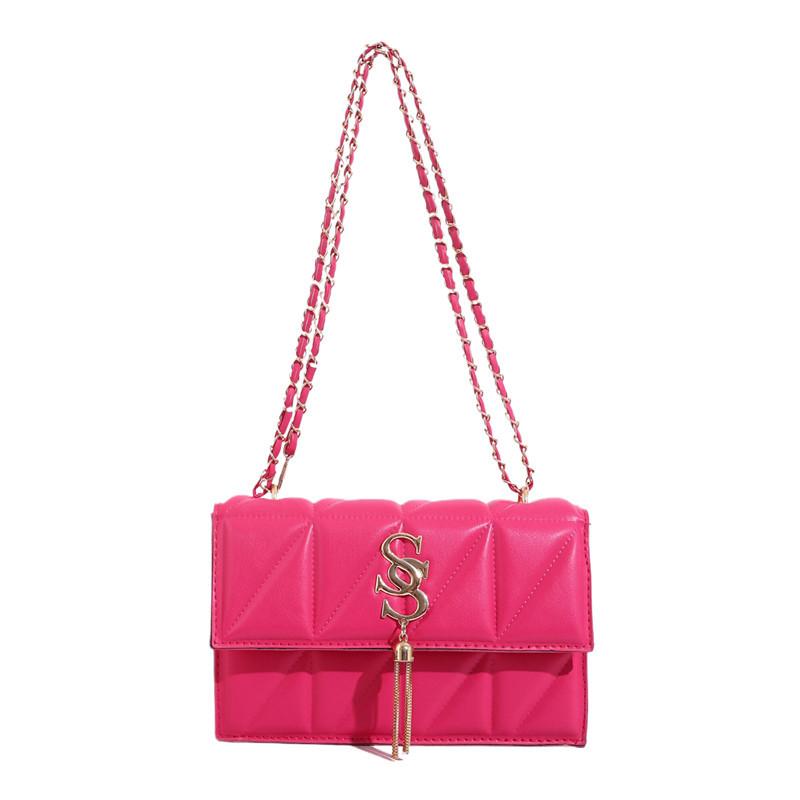 

Маленька жіноча сумка на ланцюжку, літо 2024, нова сумка через плече, універсальна жіноча сумка в іноземному стилі, жіноча сумка з бахромою рожевий червоний колір