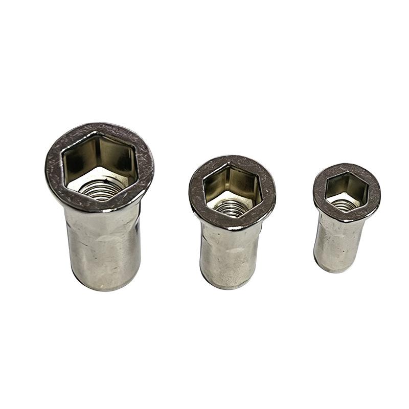 304 Stainless Steel Flat Head Half Hex Blind Hole Rivet Nut