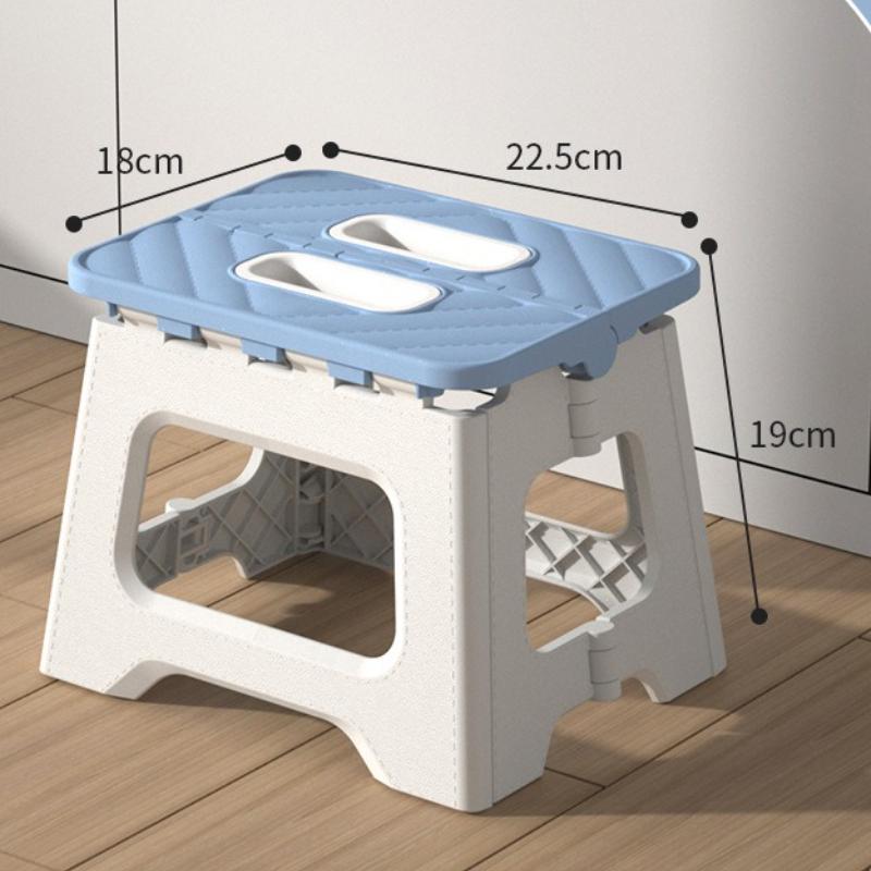 1pc Portable Folding Stool, Lightweight and Sturdy Step Stool with Handles and Non-Slip Function, Suitable for Outdoor Camping