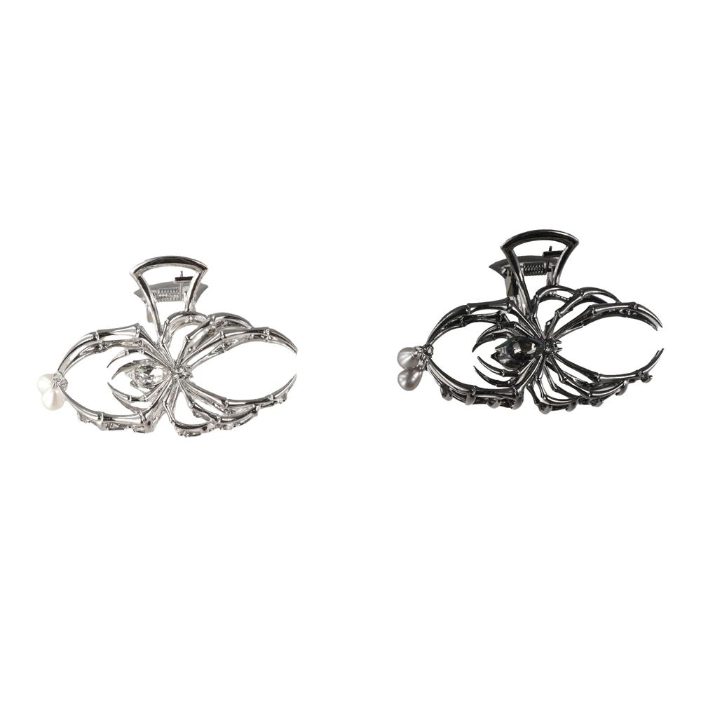 Hollow Spider Hair Claw rhinestone Metal Hair Claw Simple Large Shark Clip Halloween