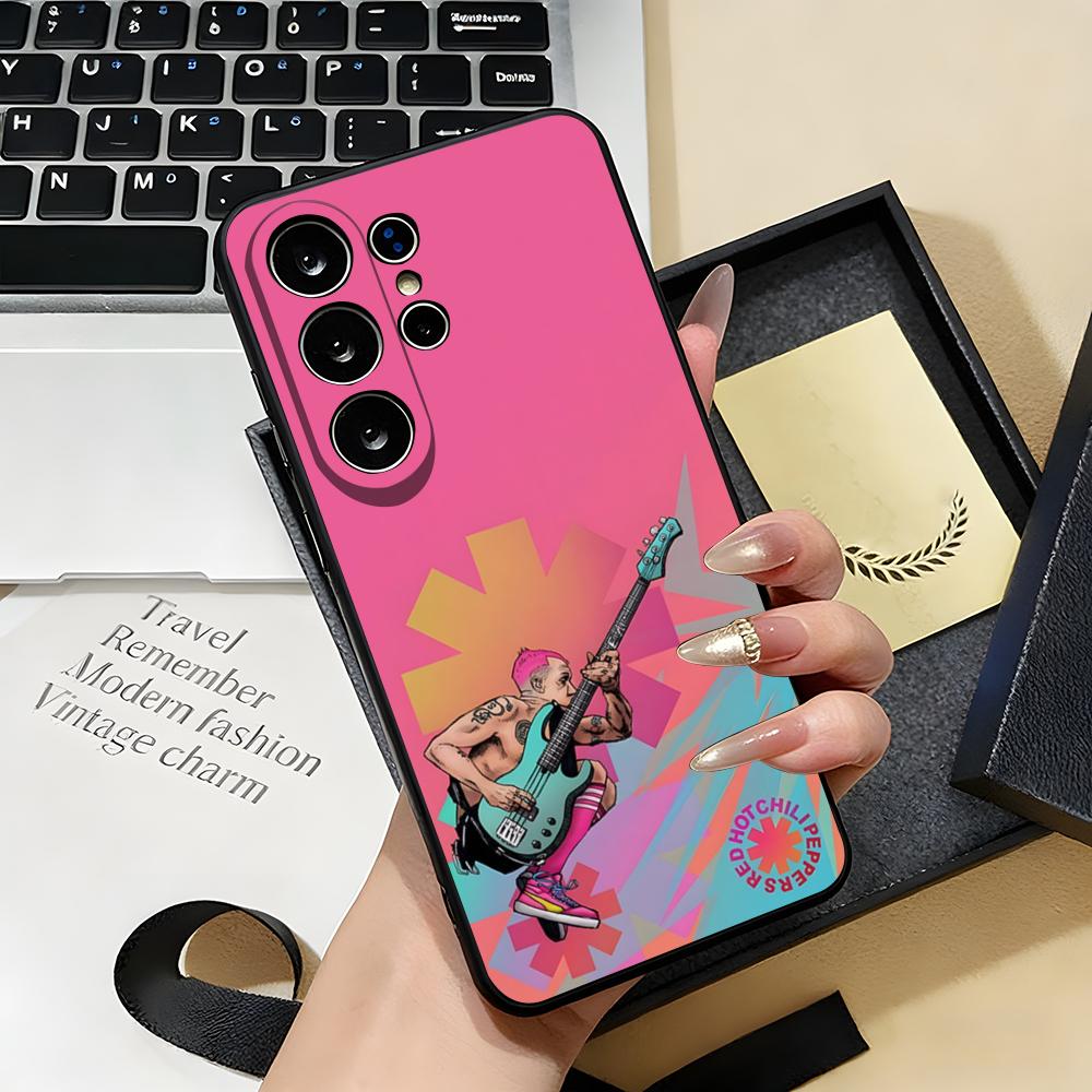 

Hot Chili P-Peppers Band Phone Case For Samsung S26 S25 S24 FE S23 S22 S21 Plus S20 Ultra Note20Ultra Black Soft Shell Galaxy S24 FE