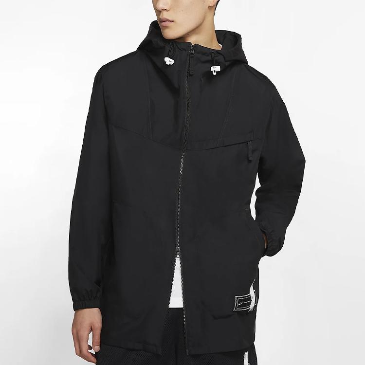 Nike Lightweight Basketball Training Hooded Jacket Men Outerwear Black CD0376-010