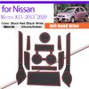 Dust-proof Pad for Nissan Micra K13 March 2013~ 2014 Storage Rubber Mat Door Slot Groove Cup Cushion Coaster Car Sticke Auto