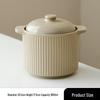 Ceramic Double Boiler Stew and Egg Custard Pot with Lid