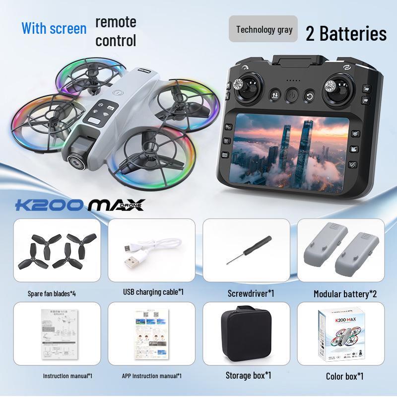 K200 Brushless Drone with HD Screen, Optical Flow, Aerial Photography, and Full Protection Remote Control
