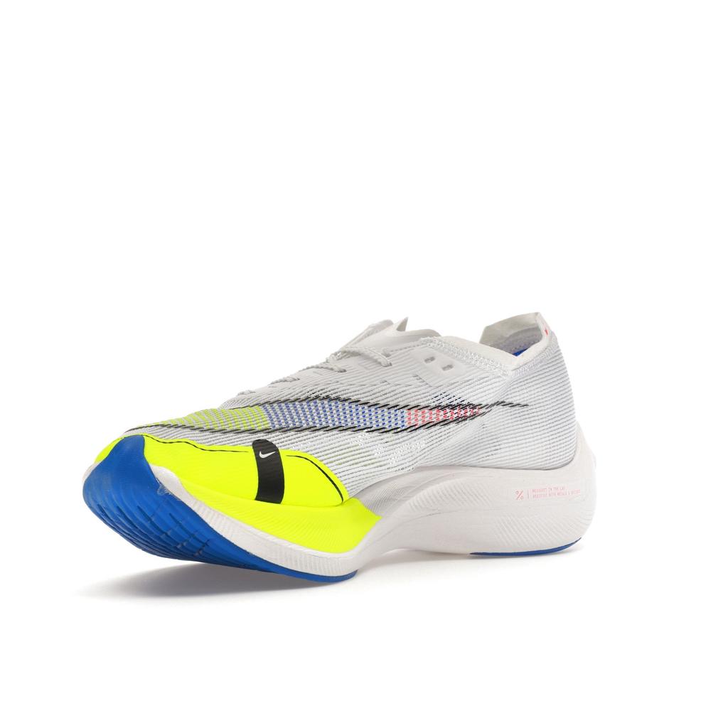 Nike ZoomX Vaporfly Next% 2 White Volt Racer Blue Men Sneakers Black CU4111-103