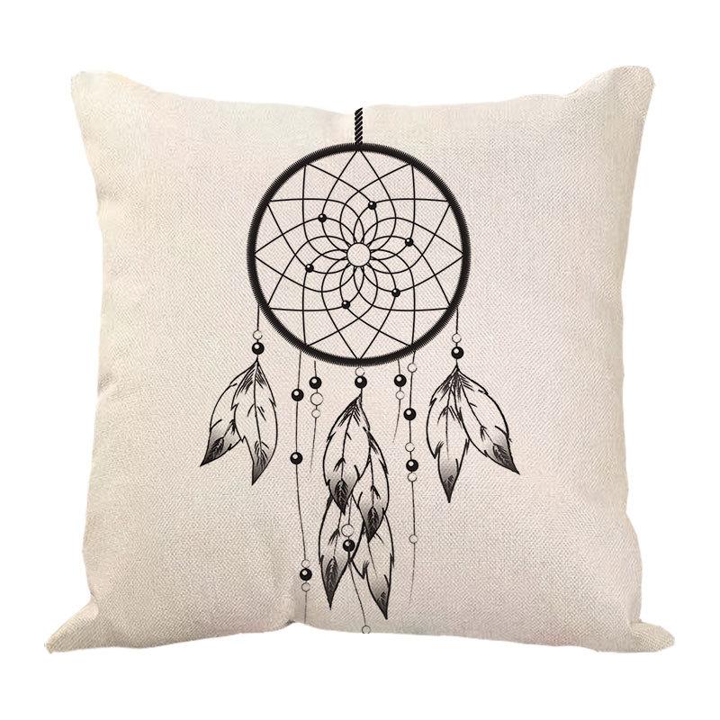 Dreamcatcher Printed Bay Window Decoration Pillow Case Car Waist Pad Pillow Sofa