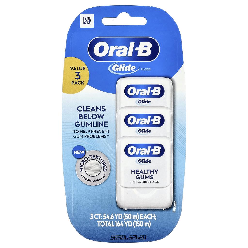 Oral-B Glide, Pro-Health, Original tanntråd, Uten smak, 3-pakning