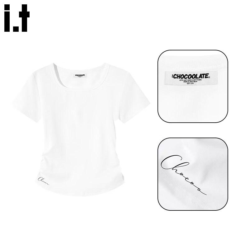 CHOCOOLATEit Women s Cinched Waist Short Sleeve T-Shirt L