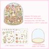 1/4Pcs Cartoon Miniature Scene Stickers 3D Landscaping Stickers Visual Stacking Stickers Diy Hand Account Stickers Gifts
