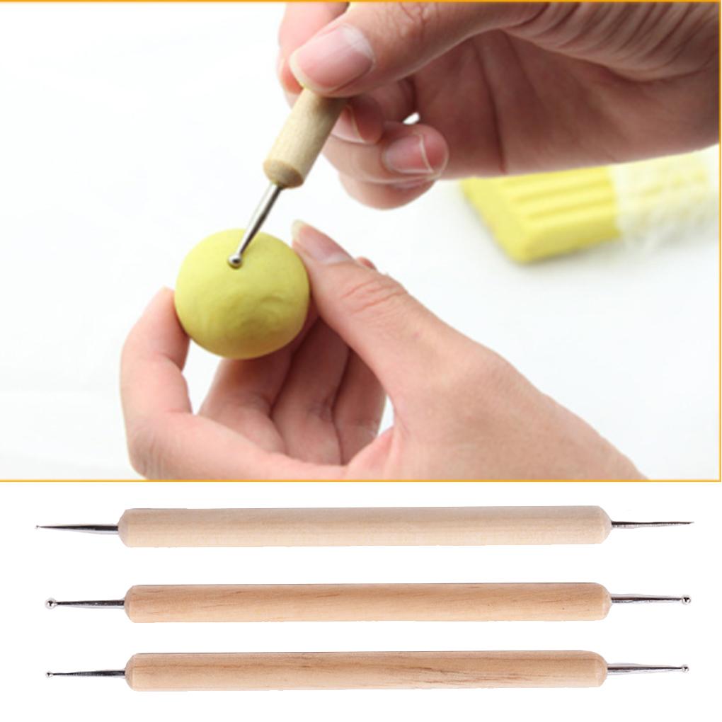 3 Pieces Quilling Tool Indentation Pen Double-end Rhinestones Gem Picker Tracing Transfer Paper for Nail Art Pottery Clay Crafts