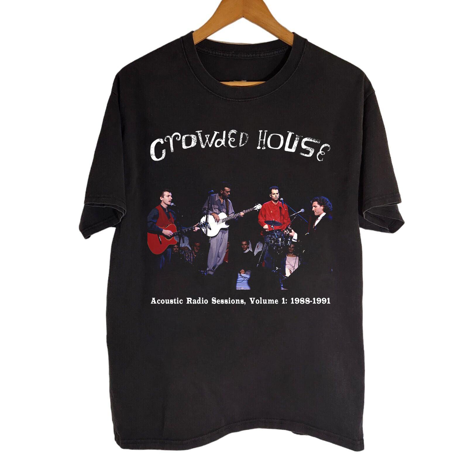 Crowded House Band Black Cotton Shirt Full size S-5XL HL816 L