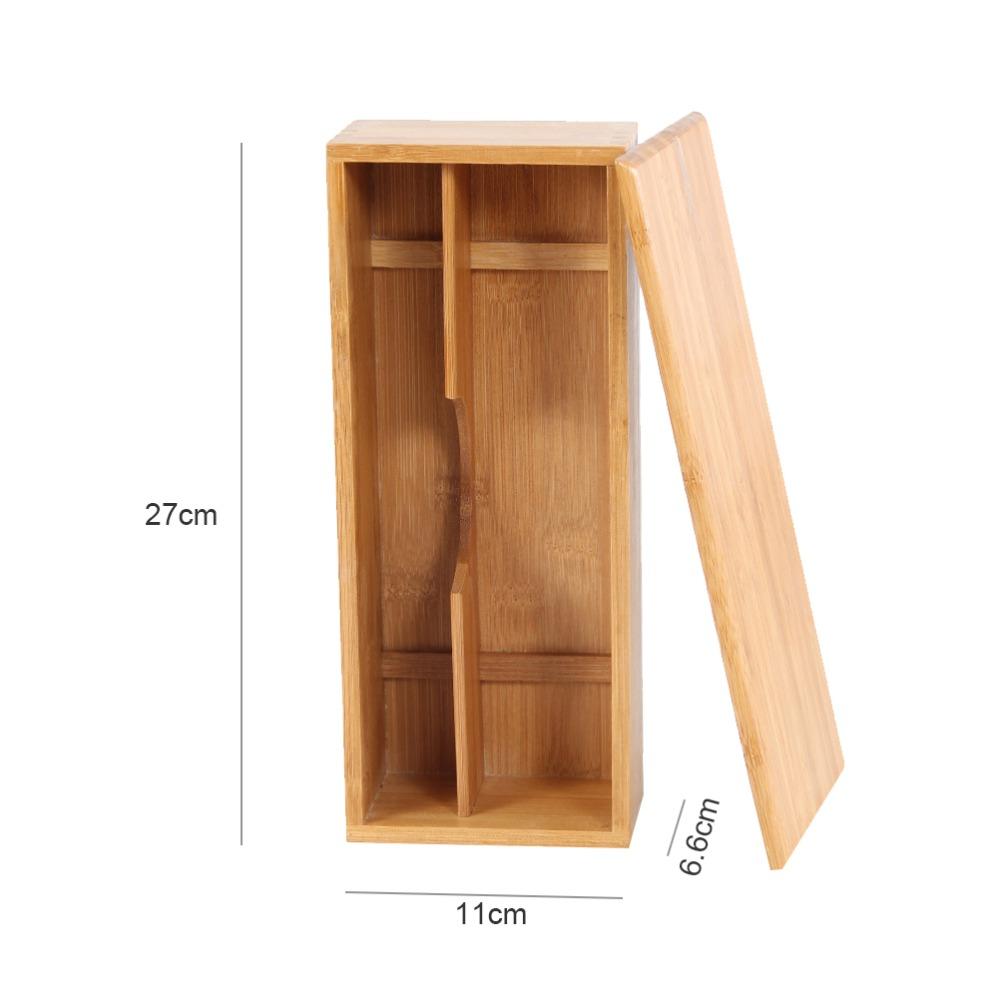 Wood Color Multi-grid Kitchen Cutlery Organizer Dining Room Counter Cutlery Arrangement