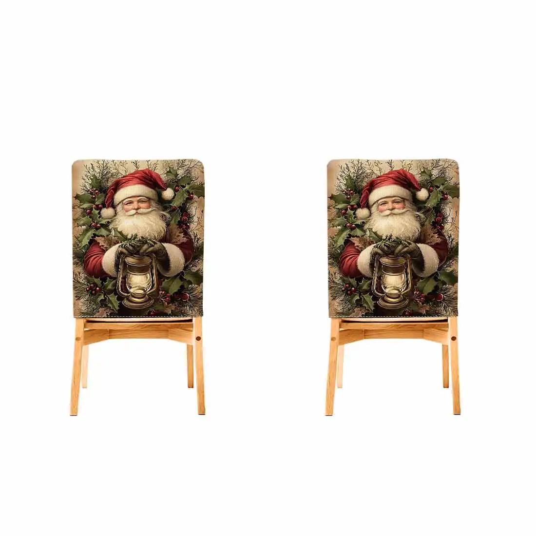 

2/4/6pcs/set 45x55cm retro santa claus Chair Cover Table Decoration Dining Seat Chair Covers Dining Room Bar Party Banquate