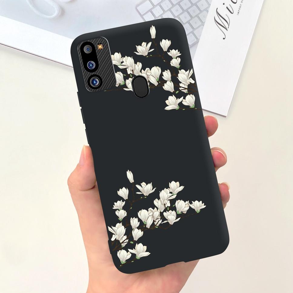 For Samsung Galaxy M21 2021 Case Cute Cat Fashion Girl Soft Silicone Cover For Samsung M21 2021 SM-M215G Bumper Phone Case Funda