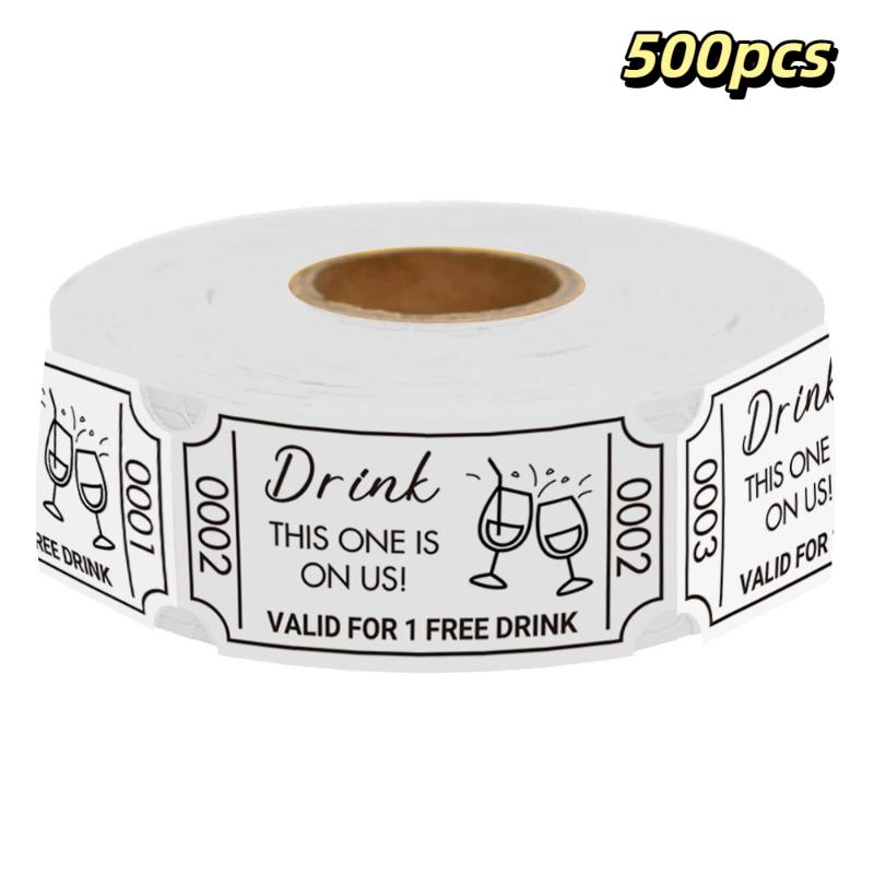 Colorful Tearable Raffle Tickets Double Rolls Admission Ticket, For Events, Competitions, Classroom Rewards, Carnivals