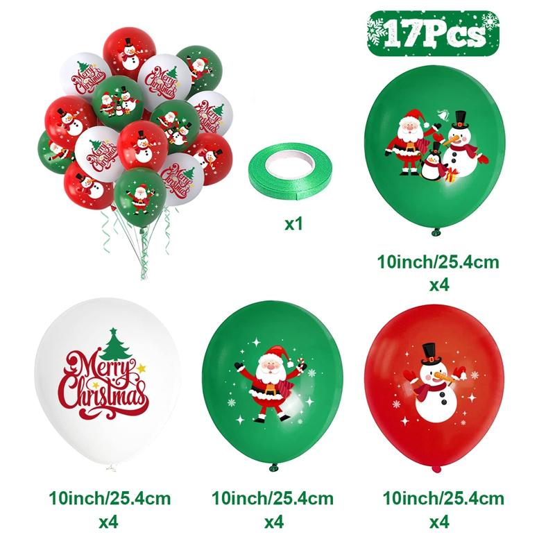 Christmas Latex Balloons Santa Claus Snowman New Year 2026 Balloon Confetti Baloon For Xmas Party Supplies Christmas Decor 2026