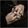 Men Women Creative Round Elastic Quartz Finger Watch  Ring Fashion Couple Watch for Lovers