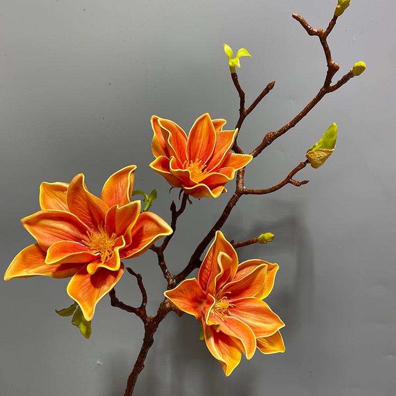 High-End Chinese Style Magnolia Artificial Flower Arrangement for Home Decor