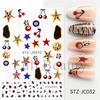 New nail art stickers ins autumn pumpkin retro plaid thorn lines thanksgiving adhesive nail stickers