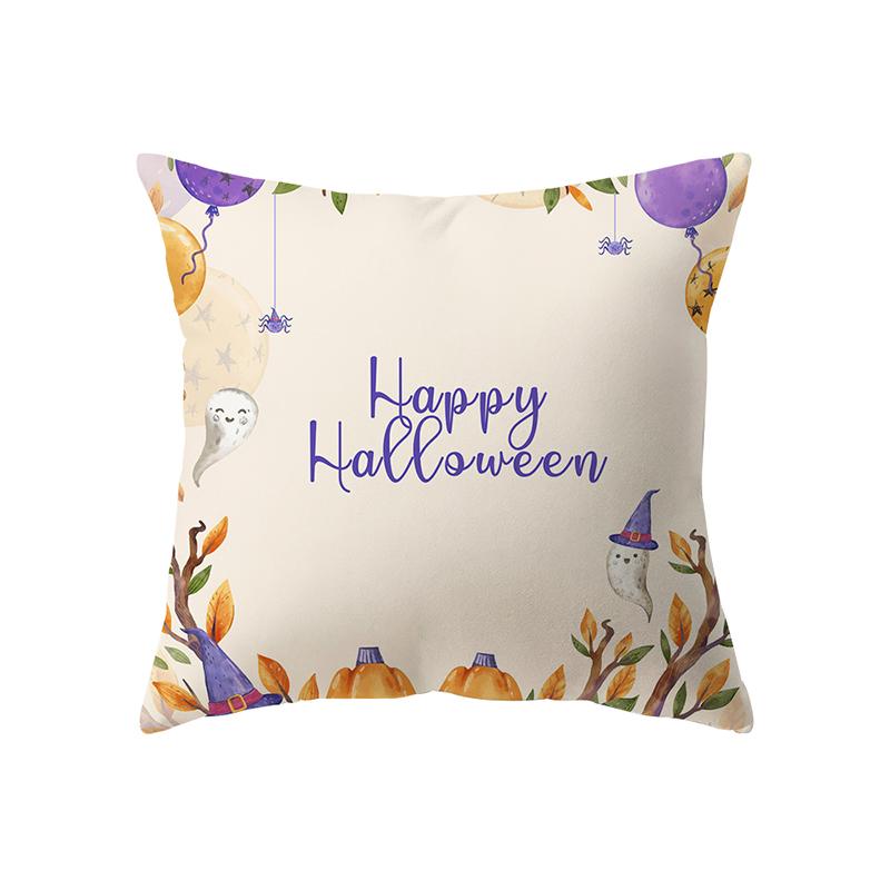Pumpkin Print Halloween Theme Pillow Cover Sofa Cushion  Holiday Gift Party Decoration Home Decor