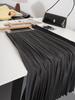 Autumn & Winter High-Waisted Pleated Wool Skirt - Versatile Slimming Mid-Length with Wide Hem.